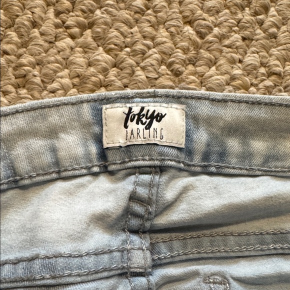 Tokyo Darling Light Blue Ripped Skinny Jeans - Picture 3 of 5